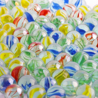 众舰行1怀旧玩具打弹珠儿童玻璃弹珠14mm玻璃球玻璃珠子大小电玩城 100颗装弹珠(四色混发 红黄蓝绿) 14MM玻璃球