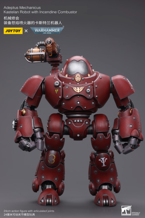 JOYTOY 暗源 战锤40K 机械修会 装备怒焰喷火器的卡斯特兰机器人 1:18 可动人偶
