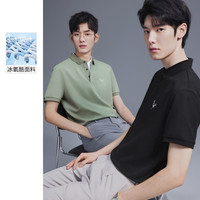 男装夏季男士白鸽刺绣冰氧酷短袖t恤男式Polo衫