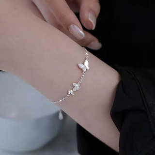 KRISTEN JUDI 银贝母蝴蝶手链 白金色
