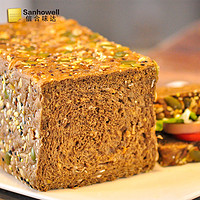 信合味达 无蔗糖黑麦全麦面包0减低脂肥荞麦粗粮早代餐奇亚籽吐司