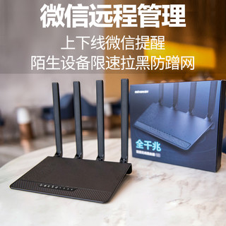 磊科N3无线路由器全千兆端口5G双频家用穿墙王高速wifi大功率光纤企业大户型漏油器1200M 宽带王