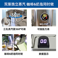 MILESTO 迈拓 EM-19-M3伊丽娜MILESTO/迈拓 意式半自动家用咖啡机独立蒸汽