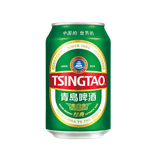 青岛啤酒经典11度330ml*24罐装啤酒整箱小罐