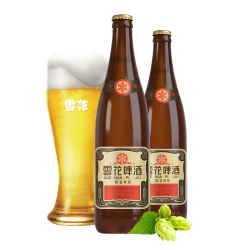 抖音超值购snowbeer雪花老雪囤货啤酒12度640ml12瓶2箱500ml12听2箱