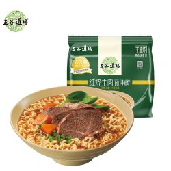 五谷道场 五谷道場 非油炸方便面 陆虎同款 红烧牛肉面五连包100g*5袋