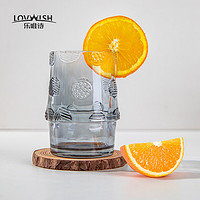 LOVWISH 乐唯诗 玻璃水杯 年年有鱼杯4件套/灰/防撞简装