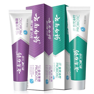 云南白药 牙膏 留兰香全家福家庭装6支 655g 送4支牙刷