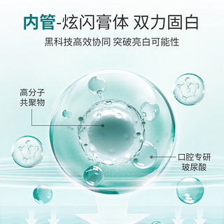 WO 玻尿酸双管美白屏障牙膏(玫珑青瓜)100g 去渍固白含氟 华熙生物