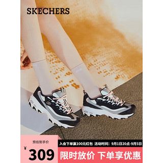 SKECHERS 斯凯奇 D'lites 1.0 女子休闲运动鞋 13143/BKGY 黑/白/浅绿/粉 35.5