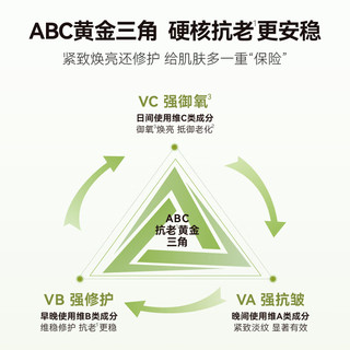HBN 发光水+精华乳+特润霜套装ABC护肤保湿抗皱紧致