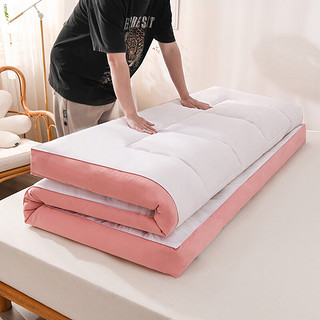 琳豆豆大豆纤维床垫床垫软垫家用褥子垫被学生宿舍单人租房地铺睡垫 立体床垫-白+绿 90*200cm8cm