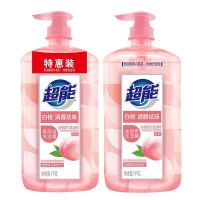 超能 洗洁精清腥去味1kg*2瓶大桶白桃去油食品用宝宝餐具果蔬家庭装 1kg白桃洗洁精*2瓶