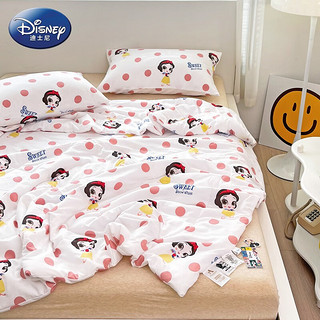 迪士尼（Disney）儿童卡通水洗棉麻被子可爱亲肤清凉空调被单人双人家用床上用品 白雪公主 150*200cm（约1KG）