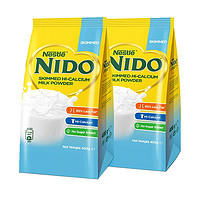 Nestlé 雀巢 荷兰进口雀巢nido高钙脱脂营养成人奶粉400g*2袋袋装学生