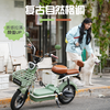 哈啰48V12A电动车棒途智能男女士电瓶车复古小森林