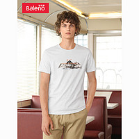 Baleno 班尼路 夏季新款t恤男短袖潮流时尚图案印花上衣纯棉圆领体恤