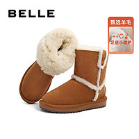 BeLLE 百丽 保暖雪地靴女冬季滚毛边靴子新款加绒短靴时尚女款B0997DZ2
