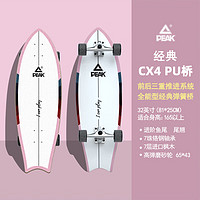 PEAK 匹克 陆地冲浪板成人儿童滑板初学者四轮滑板皓日鱼尾含护具套装CX4