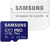 SAMSUNG 三星 PRO Plus 512GB  全高清和 4K UHD 存储卡，包括 SD 适配器