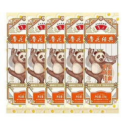 luhua 鲁花 经典（熊猫）鸡蛋椭圆面条150g*5新老包装随机发货