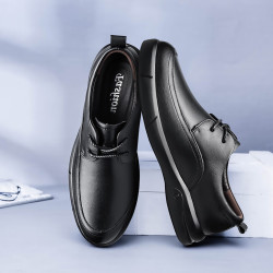 romon罗蒙二层牛皮2023春季新款时尚休闲皮鞋