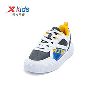 XTEP 特步 童鞋2022春秋新款男童女童板鞋小白鞋儿童休闲鞋中大童运动鞋