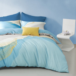 lovo乐蜗家纺纯棉床上四件套星河涟漪15米床