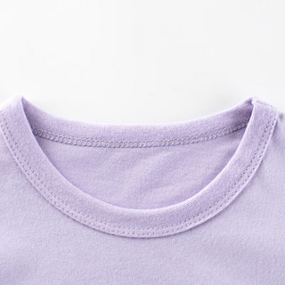 C＆A儿童体桖女童长袖t恤小女孩上衣春秋季中大童女孩打底衫儿童T恤 紫色小熊 100