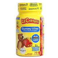 L'il Critters 小熊糖dha儿童补钙软糖复合维生素叶黄素70粒