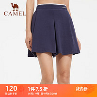 CAMEL 骆驼 运动半身裙女子针织短裙休闲户外网球裙 C0S14LF648-1 宝蓝 M