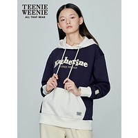 TEENIE WEENIE 女士连帽撞色加绒卫衣 TTMW214T01P