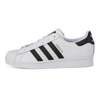 adidas ORIGINALS Superstar 女子休闲运动鞋 FU7712 白黑/金标 35.5