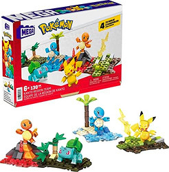 MEGA BLOKS 美高 Mega 口袋妖怪 Kanto 区域团队积木套装，含 130 块积木和特殊部件