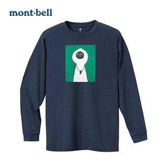 mont·bell montbellT恤男23春夏新款户外休闲舒适透气圆领速干圆领长袖1114651 NV M