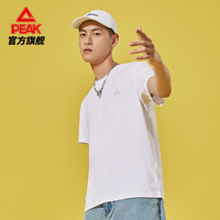 匹克圆领短T恤男子2022潮流上衣透气宽松时尚百搭休闲半袖 XS/160 黑色