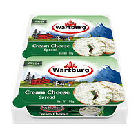 Wartburg 沃特堡 奥地利进口 涂抹奶油奶酪 蒜香口味150g*2两盒装 冷藏 原制奶酪
