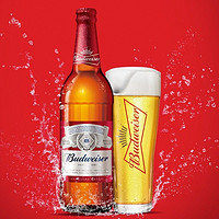 百亿补贴：Budweiser 百威 啤酒玻璃瓶580ml*12瓶箱