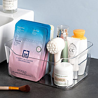 88VIP：HOUYA 小号桌面收纳盒透明梳妆台化妆品面膜杂物整理盒浴室收纳筐