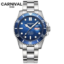 嘉年华 CARNIVAL）线下商场明道同款手表男机械表全自动陀飞轮镂空运动多功能表
