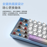 风陵渡 K68 三模机械键盘 68键 青/茶轴 白色 混光