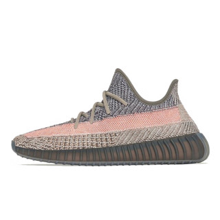 阿迪达斯 （adidas）跑步鞋男女鞋Yeezy350V2灰蓝橙椰子350灰天使侧透休闲鞋 潮品 GW0089 火山灰 38.5