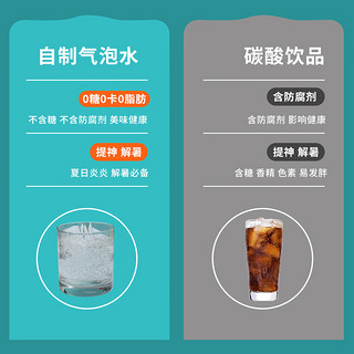 COCOSODA 家用小型便携式苏打水机器气泡水机自制气泡水碳酸饮料机 钢琴黑（配40颗气泡弹）