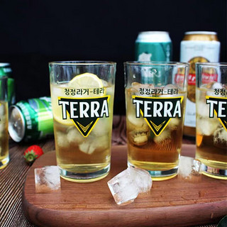 迎满鑫 韩式韩文印花炸鸡啤酒杯烧酒杯玻璃杯家用 TERRA啤酒杯1个