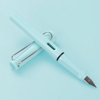 金豪（Jinhao） 金豪619小清新实色钢笔中小学生书写练字可换墨囊口径3.4笔尖0.38mm 深蓝 EF尖+50支蓝黑色墨囊