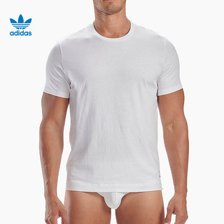 adidas/阿迪达斯男士宽松纯棉圆领短袖T恤男舒适透气打底衫2件装