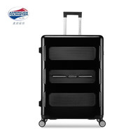 美旅箱包(AmericanTourister)胖胖行李箱NE5拉链18/20/25/28吋拉杆箱万向轮旅行登机箱男女 黑色 哑光 带书包 18寸