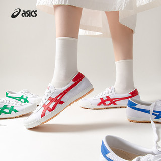 ASICS亚瑟士夏季TSG-110帆布鞋运动时尚复古休闲鞋 46 白色/蓝色