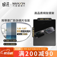 winsee 万新 1.60智能防蓝光变色镜片(附带原厂包装)+多款镜架可选