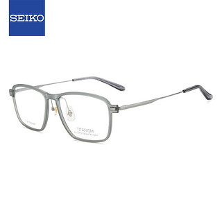SEIKO 精工 钛赞系列眼镜框男女全框钛材+板材休闲近视镜架TS6101 0305 56mm